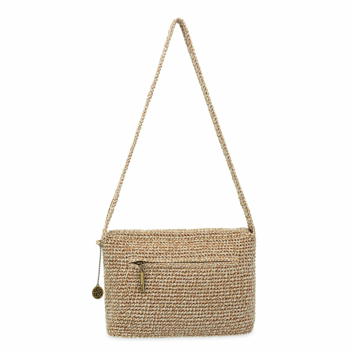 The Sak Marlow Flap Shoulder Bag in Bamboo Static Crochet