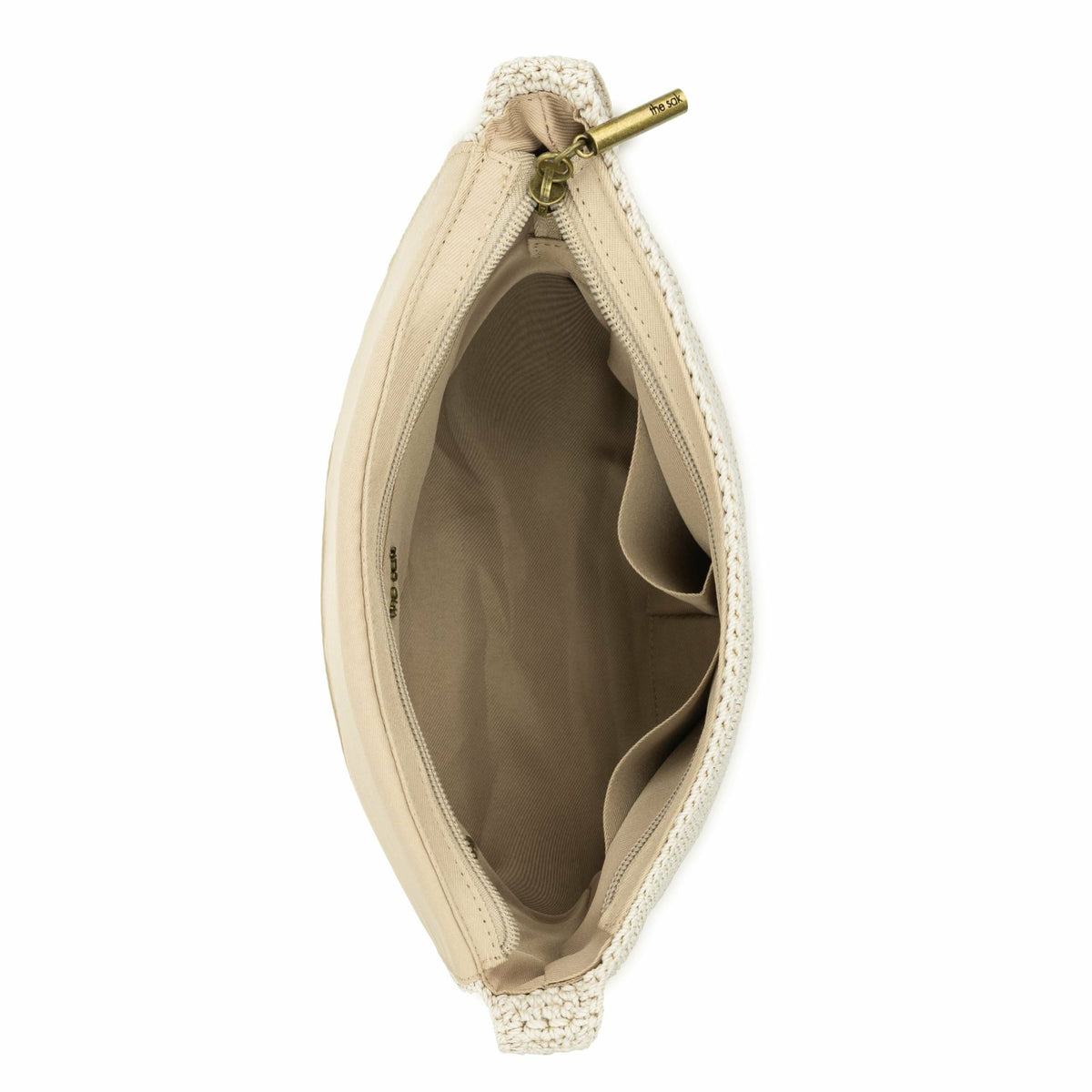 The Sak Marlow Flap Shoulder Bag in Ecru Crochet