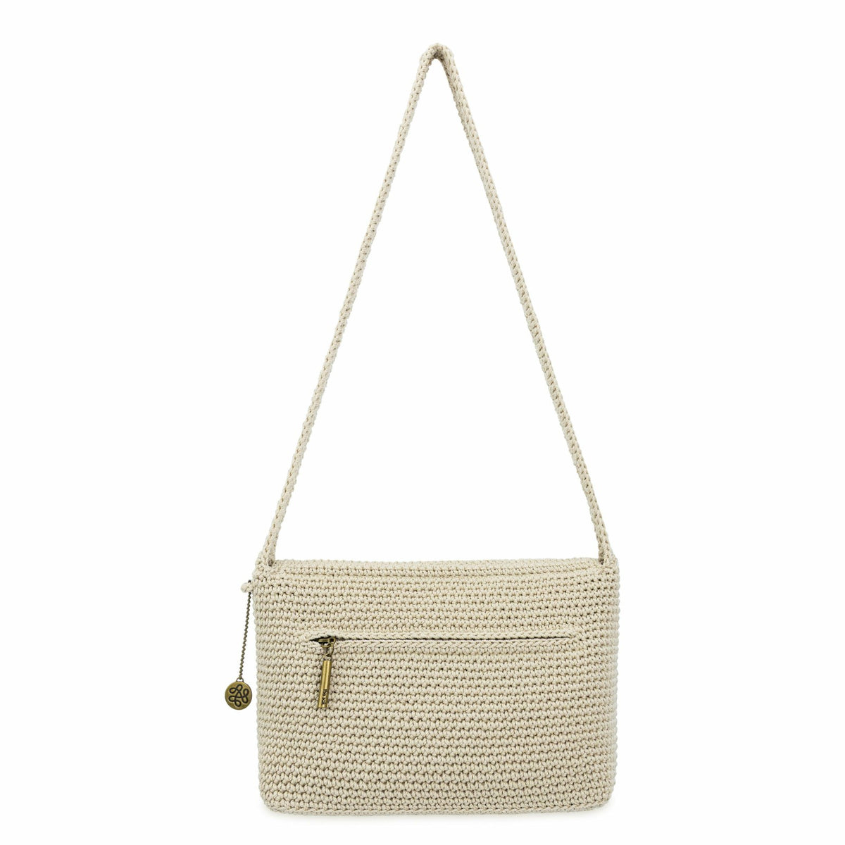The Sak Marlow Flap Shoulder Bag in Ecru Crochet