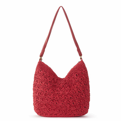 The Sak Sequoia Hobo Bag in Scarlet Primrose Straw
