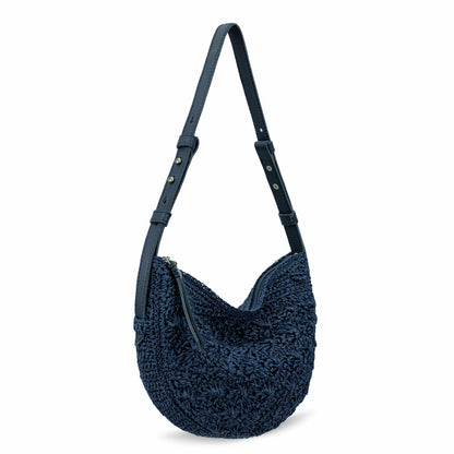The Sak Tess Shoulder Bag in Denim Primrose Straw