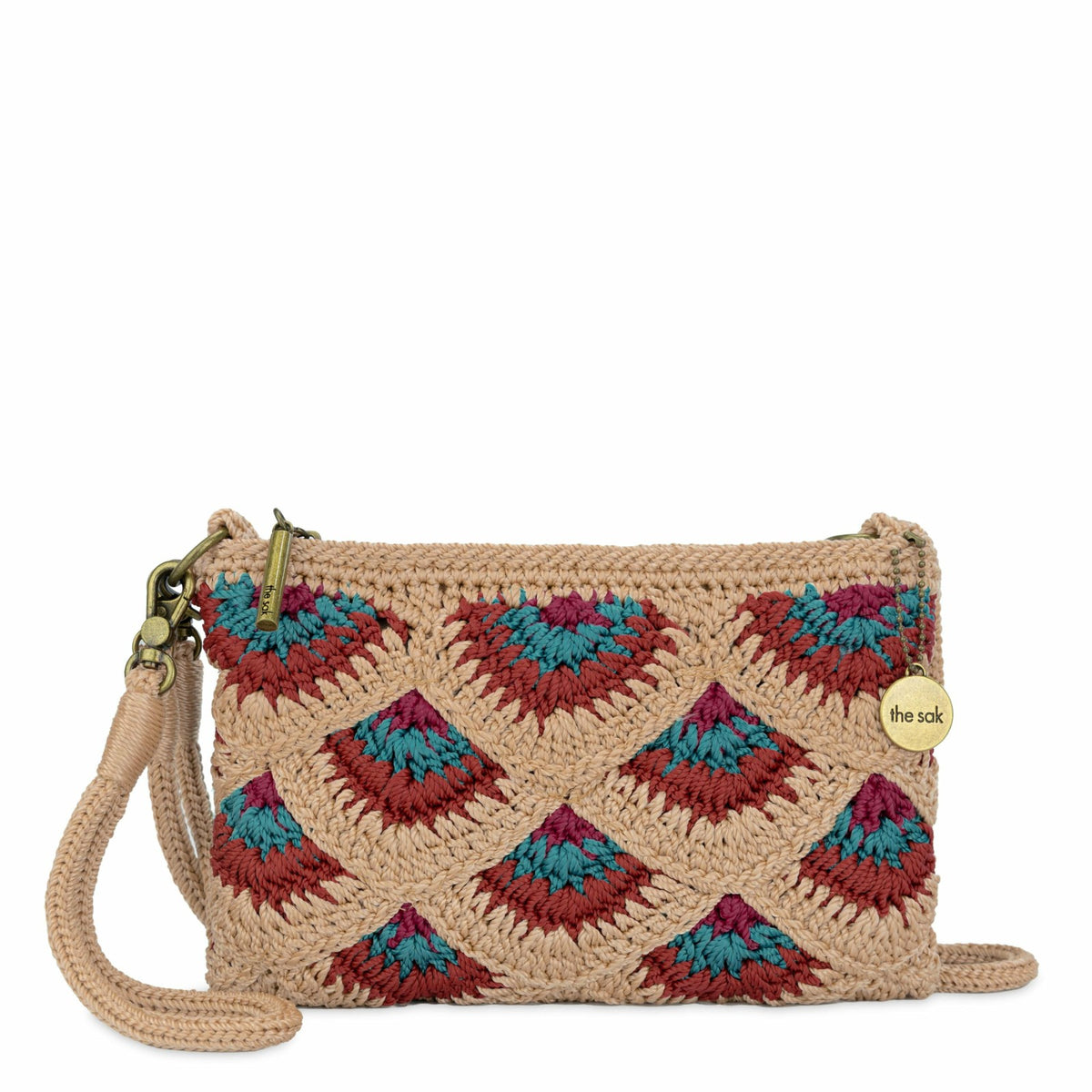 The Sak Vita Convertible Wristlet in Bamboo Mermaid Crochet