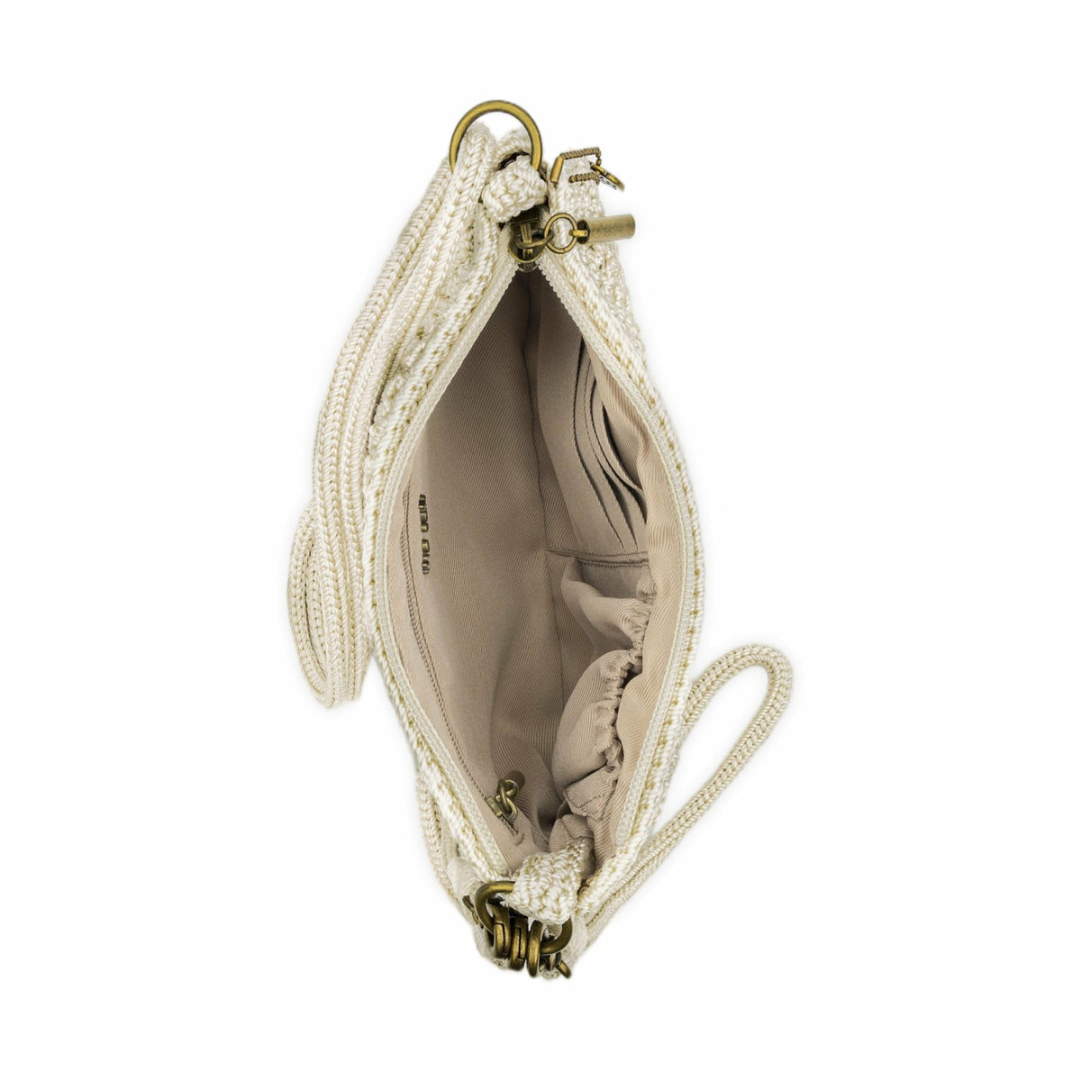 The Sak Vita Convertible Wristlet in Natural Multi Flowers Crochet