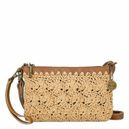 The Sak Vita Convertible Wristlet in Natural Primrose Straw