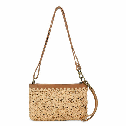 The Sak Vita Convertible Wristlet in Natural Primrose Straw
