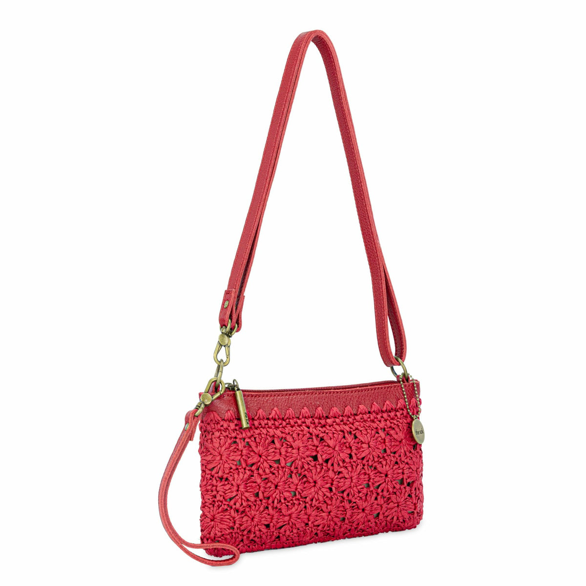 The Sak Vita Convertible Wristlet in Scarlet Primrose Straw