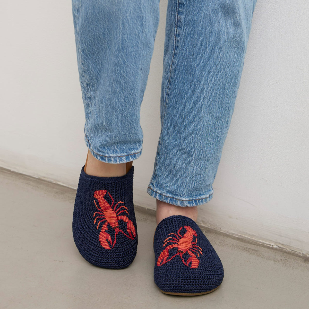 The Sak Bolinas Clog in Lobster Crochet