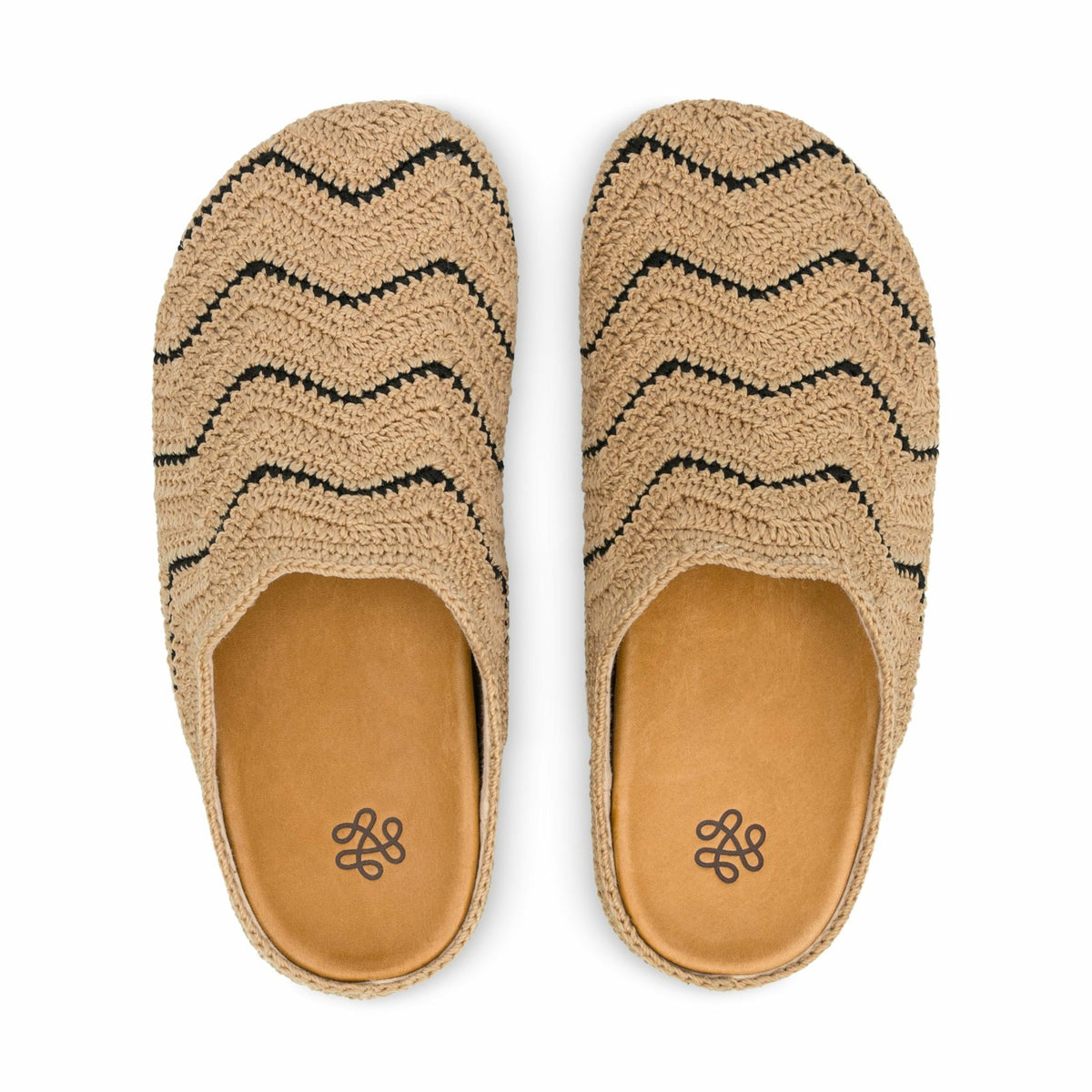 The Sak Bolinas Ripple Clog in Bamboo Black Ripple Crochet