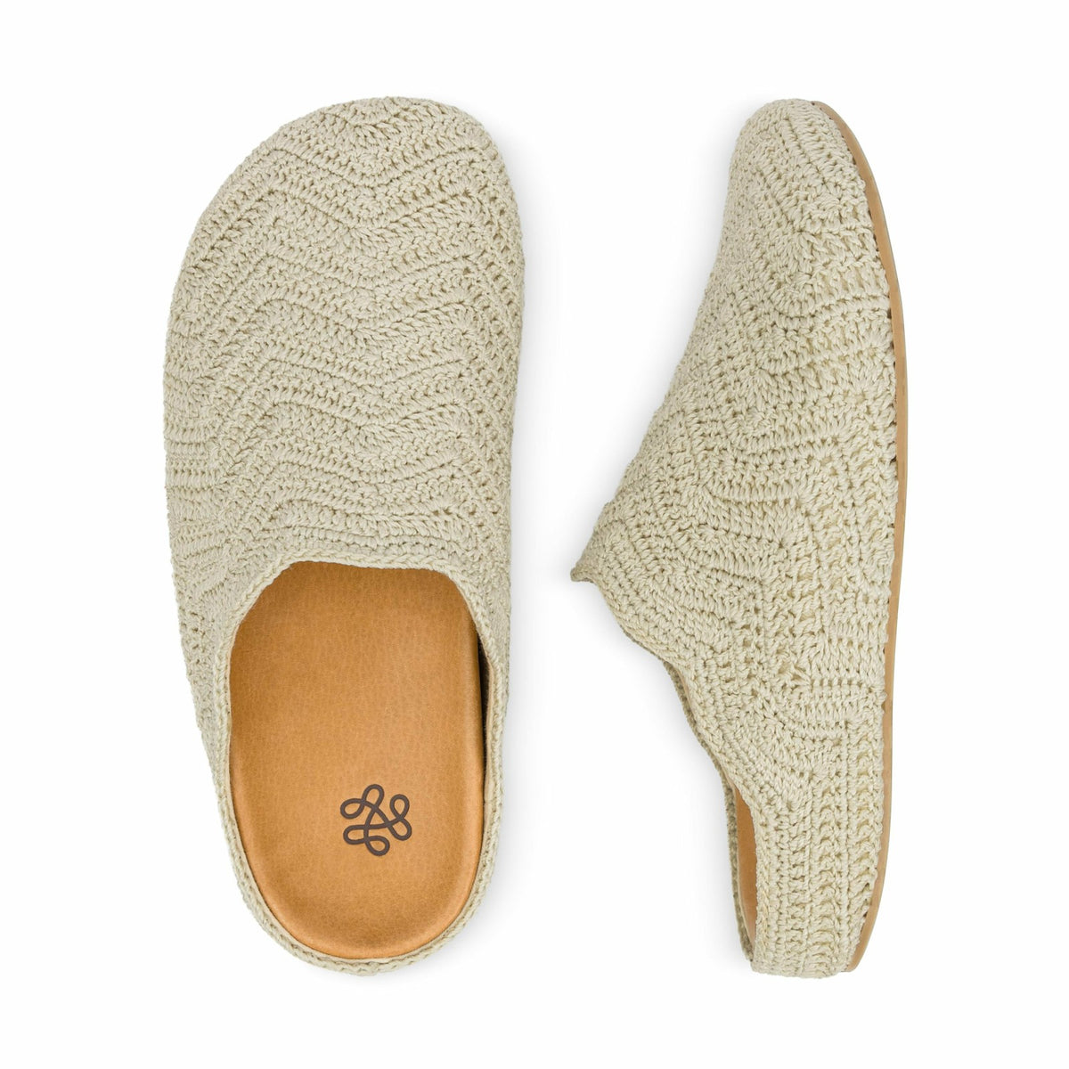The Sak Bolinas Ripple Clog in Natural Ripple Crochet