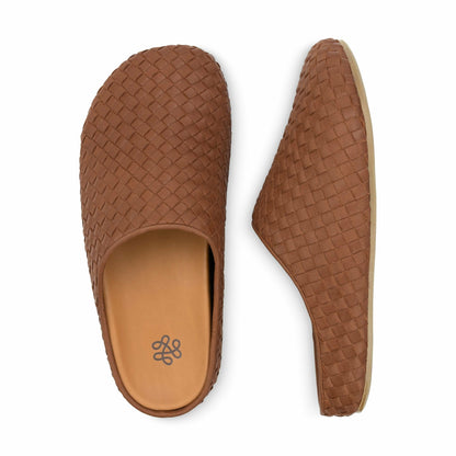 The Sak Bolinas Woven Clog in Woven Cognac Woven