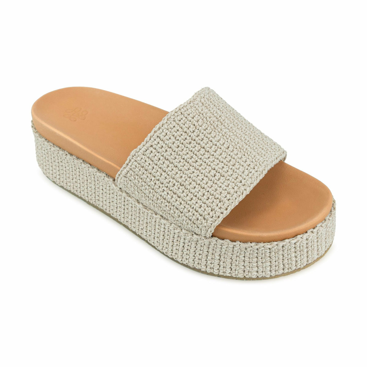 The Sak Olivia Platform Sandal in Ecru Crochet