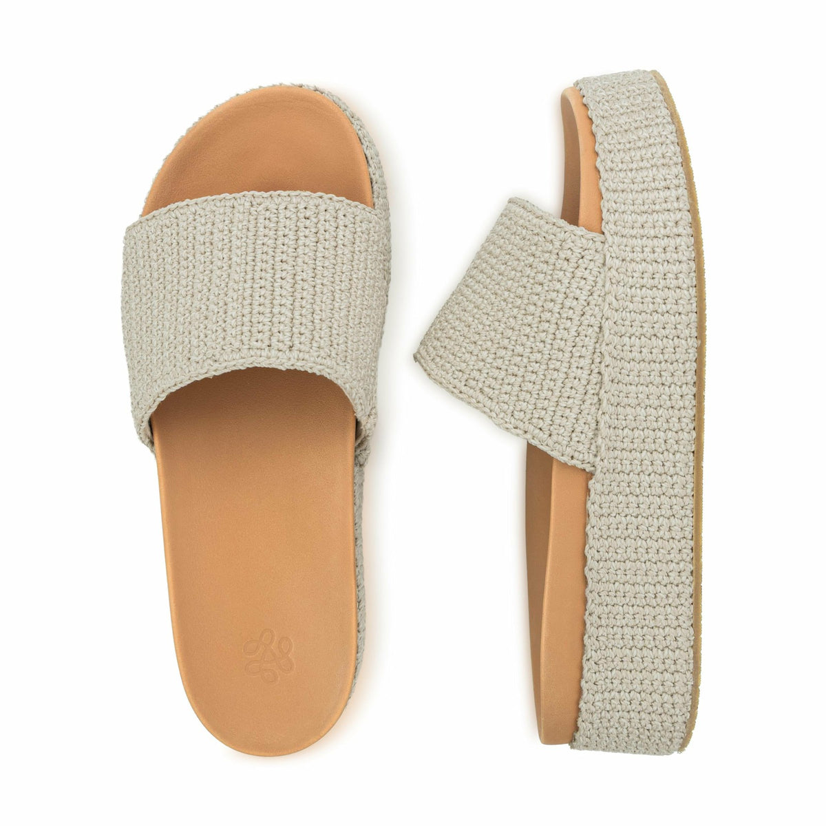The Sak Olivia Platform Sandal in Ecru Crochet