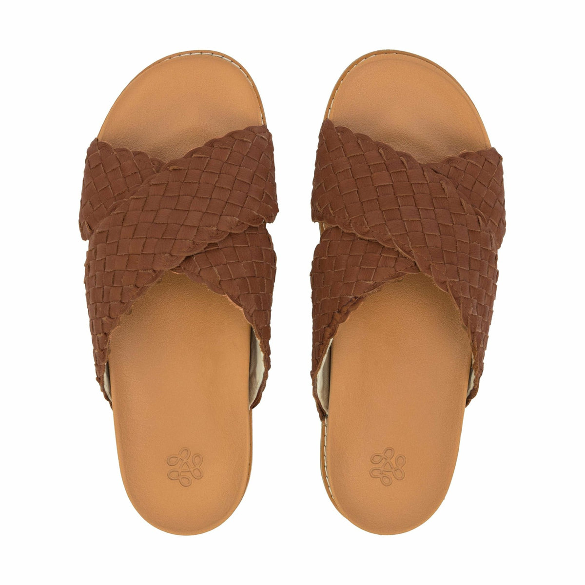 The Sak Penelope Sandal in Cognac Woven Leather