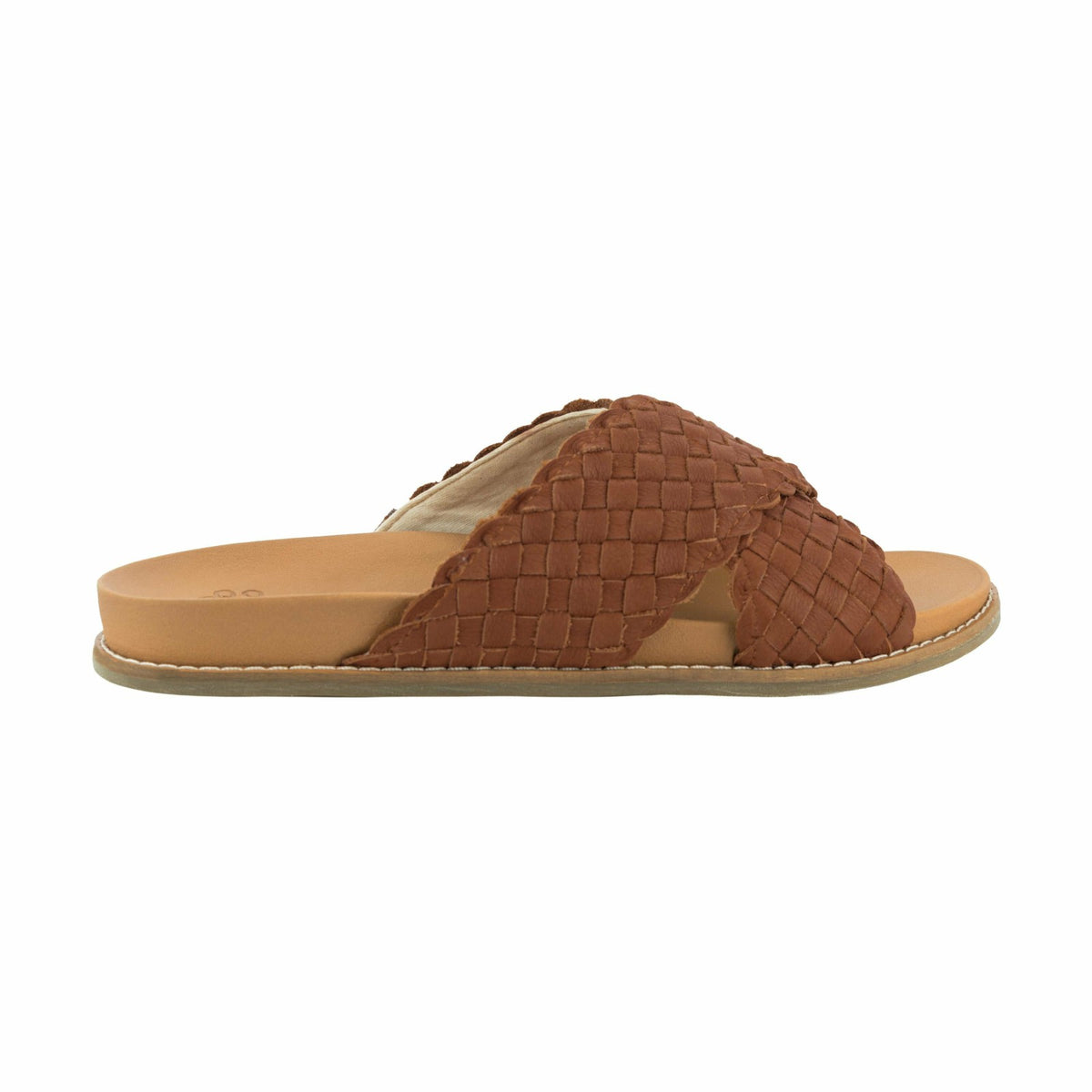 The Sak Penelope Sandal in Cognac Woven Leather