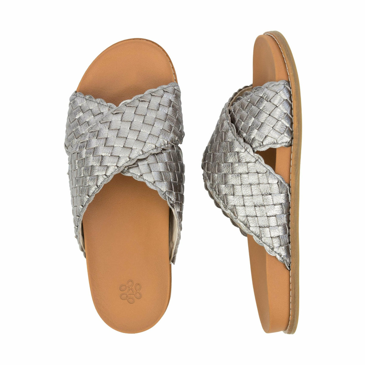 The Sak Penelope Sandal in Pyrite Woven Leather