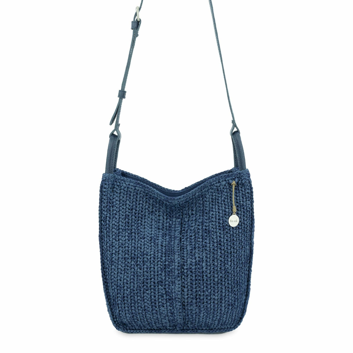 The Sak Los Feliz Crossbody Bag in Denim Tonal Straw Crochet