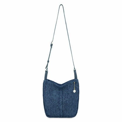 The Sak Los Feliz Crossbody Bag in Denim Tonal Straw Crochet