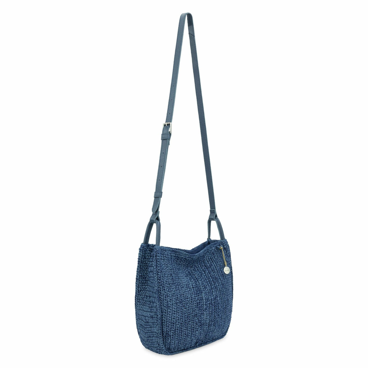 The Sak Los Feliz Crossbody Bag in Denim Tonal Straw Crochet
