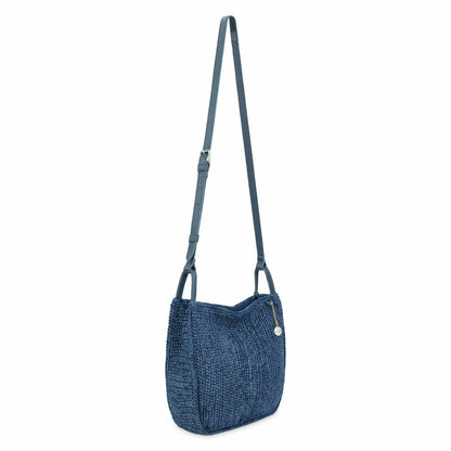 The Sak Los Feliz Crossbody Bag in Denim Tonal Straw Crochet