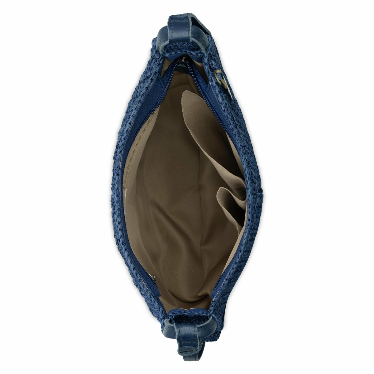 The Sak Los Feliz Crossbody Bag in Denim Tonal Straw Crochet