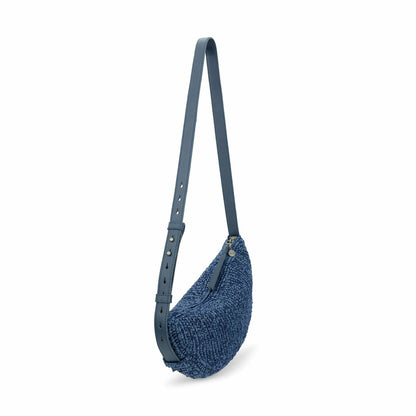The Sak Tess Sling Bag in Denim Tonal Straw Crochet