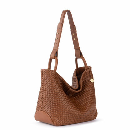 The Sak Los Feliz Medium Tote Bag in Cognac Woven