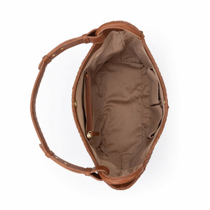 The Sak Los Feliz Medium Tote Bag in Cognac Woven