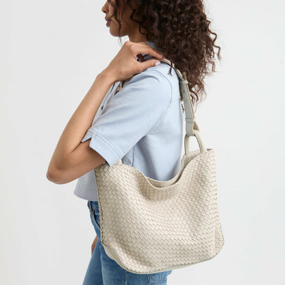 The Sak Los Feliz Medium Tote Bag in Stone Woven