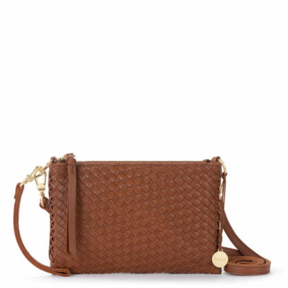 The Sak Vita Convertible Wristlet in Cognac Woven