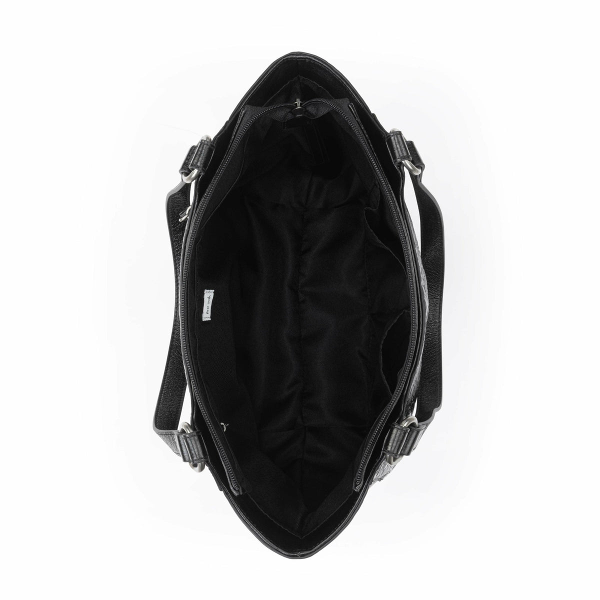 The Sak Bolinas Satchel - Leather - Black Floral Embossed