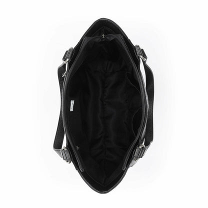 The Sak Bolinas Satchel - Leather - Black Floral Embossed