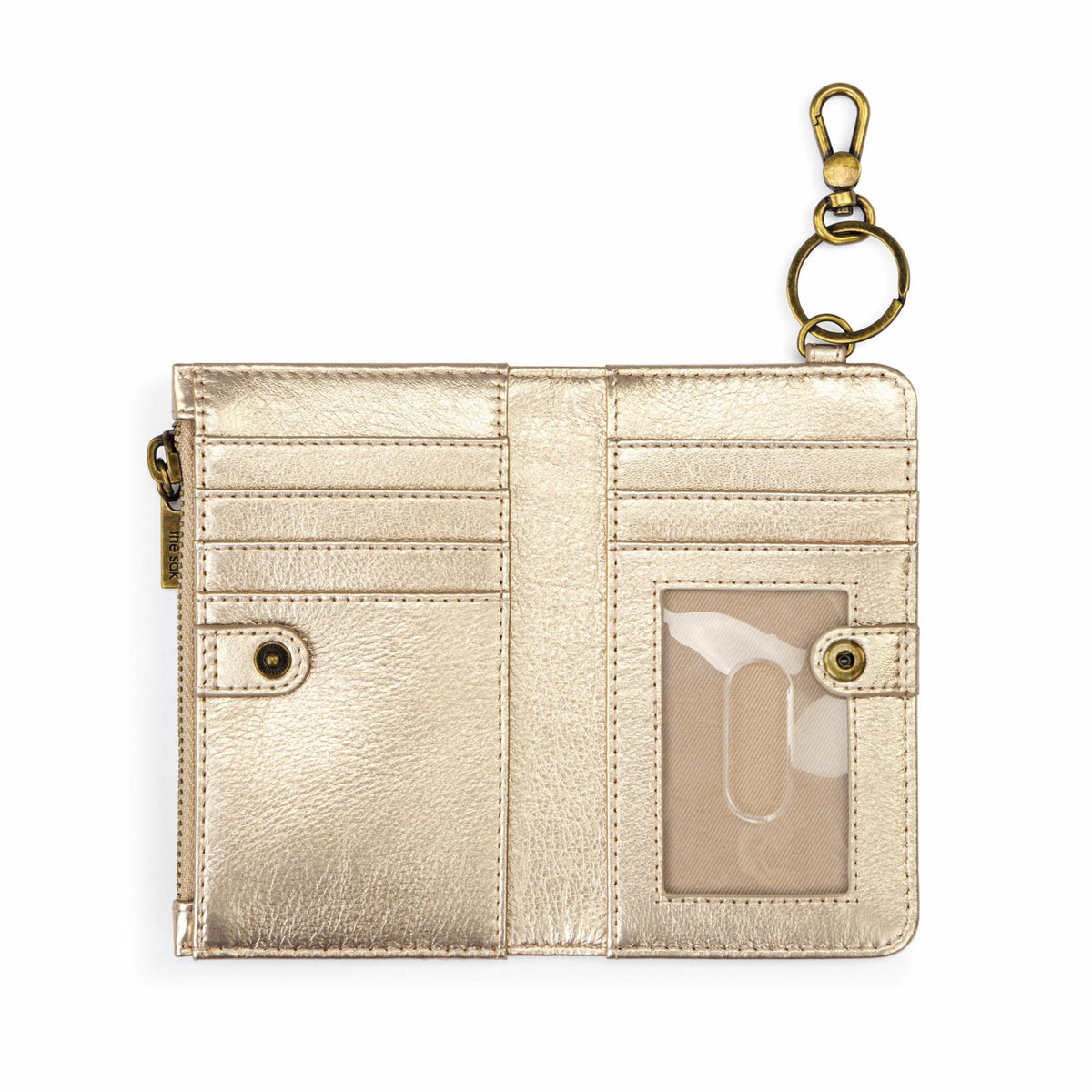 The Sak Encino Essential Wallet in Light Gold Leather
