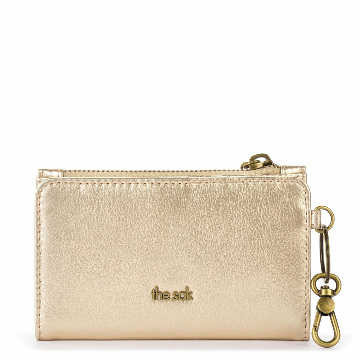 The Sak Encino Essential Wallet in Light Gold Leather