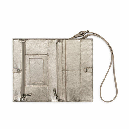 The Sak Los Feliz Phone Wallet in Pyrite Leather