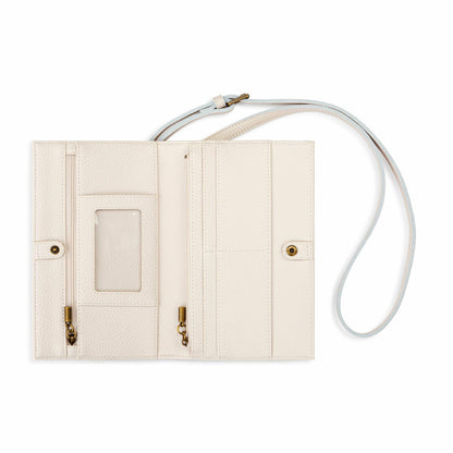 The Sak Los Feliz Phone Wallet in Stone Leather