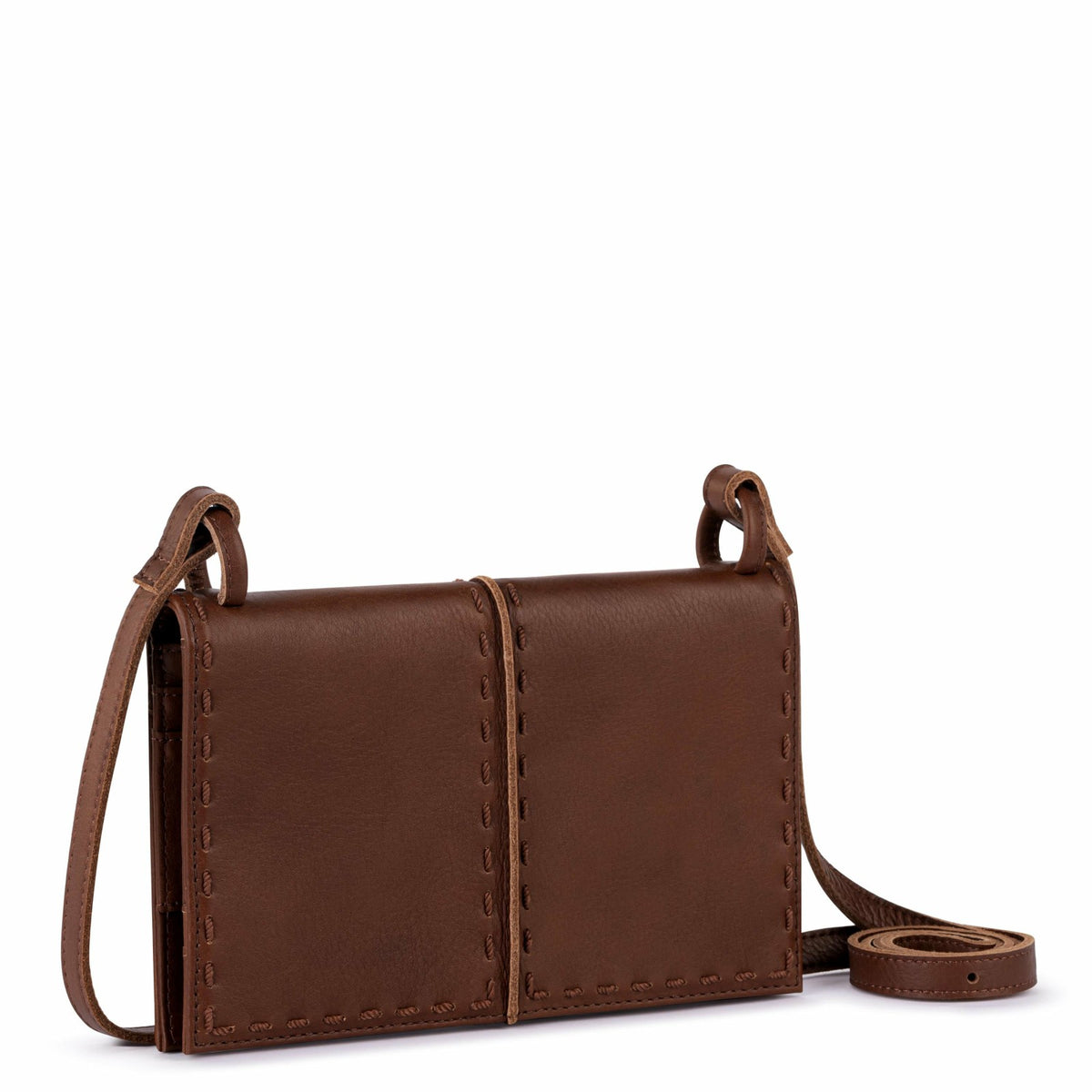 The Sak Los Feliz Phone Wallet in Whiskey Leather