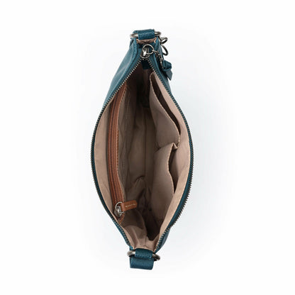 The Sak Lucia Crossbody Bag in Deep Teal Leather