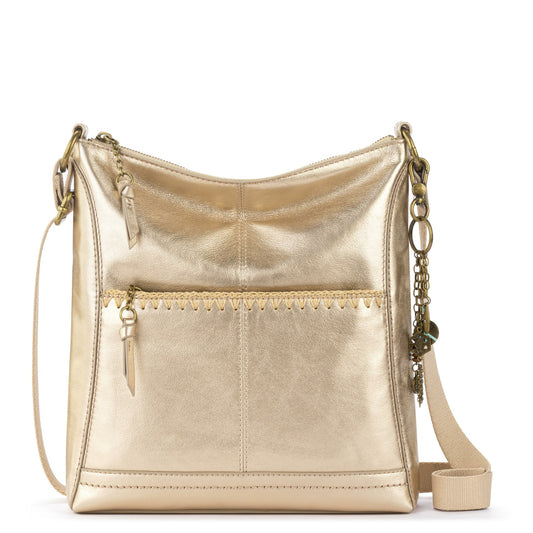 The Sak Lucia Crossbody Bag in Light Gold Leather