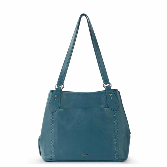 The Sak Melrose Satchel Bag in Deep Teal Leather