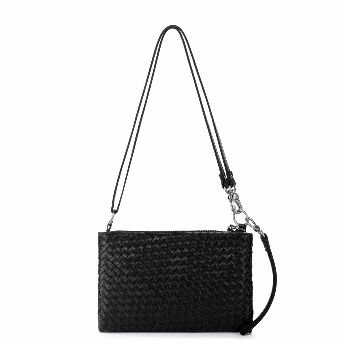 The Sak Vita Convertible Wristlet in Black Woven