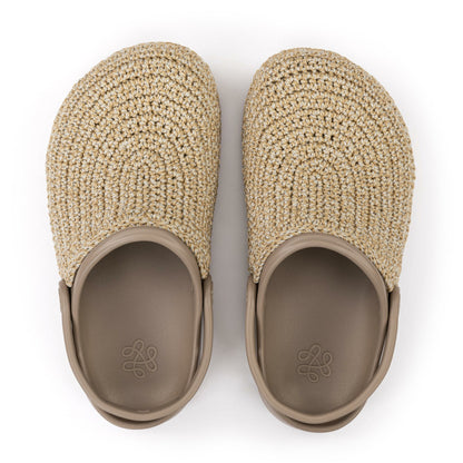 The Sak Bolo Clog in Bamboo Static Crochet