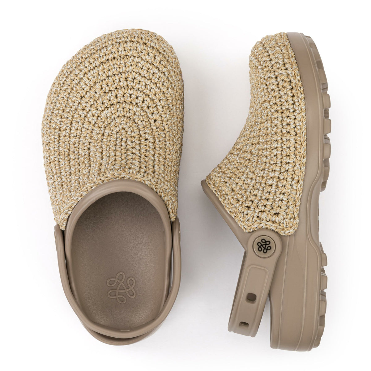 The Sak Bolo Clog in Bamboo Static Crochet