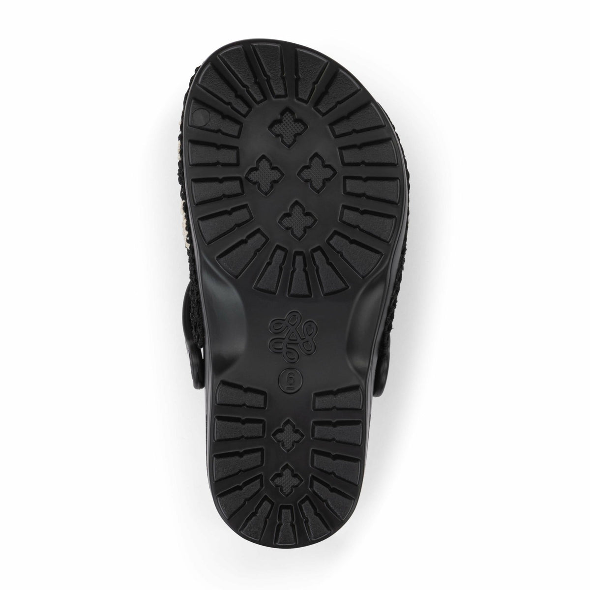 The Sak Bolo Clog in Black Check Crochet
