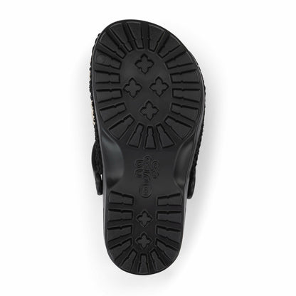 The Sak Bolo Clog in Black Check Crochet