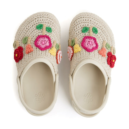 The Sak Bolo EVA Clog in Flower Ecru Crochet