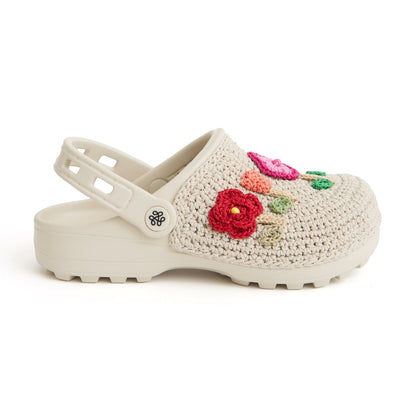 The Sak Bolo EVA Clog in Flower Ecru Crochet