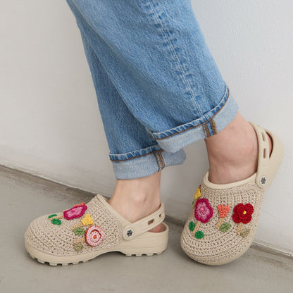 The Sak Bolo EVA Clog in Flower Ecru Crochet