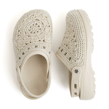 The Sak Bolo EVA Clog in Natural Medallion Crochet