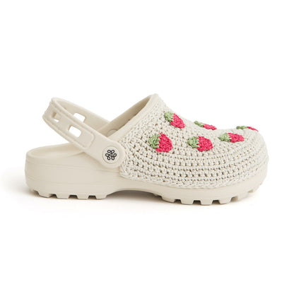 The Sak Bolo EVA Clog in Natural Strawberries Crochet