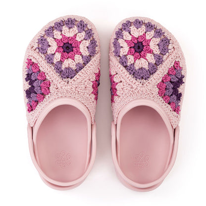 The Sak Bolo Clog in Orchid Patch Crochet